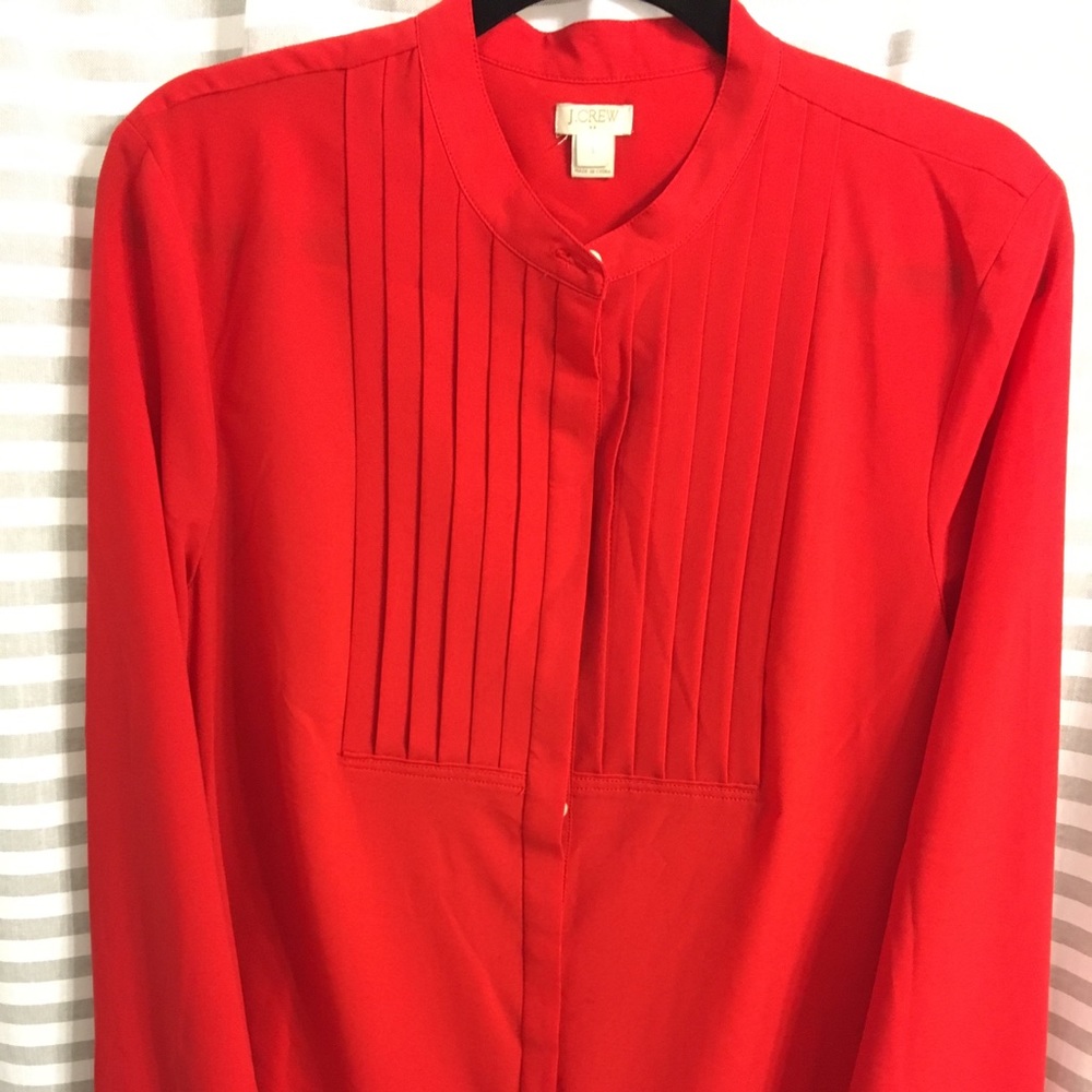 J. Crew Factory Tuxedo Pleated Shirt
